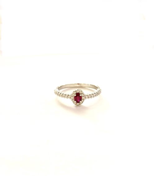 Anillo Giorgio Visconti Mujer in Oro blanco Diamante 0.16 Ct AB16796R - AB16796R